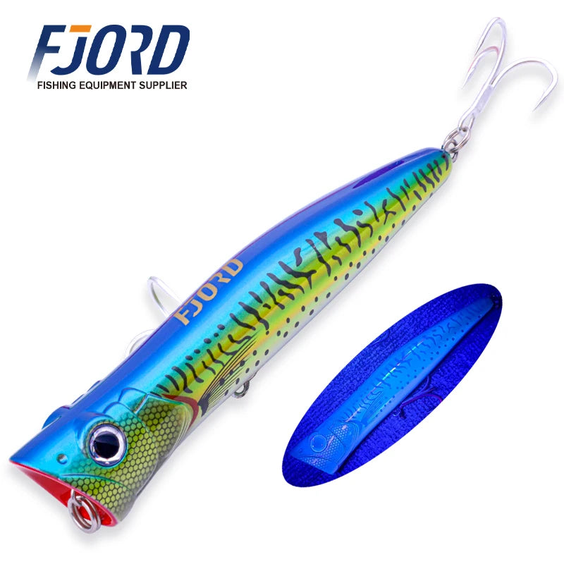 FJORD 180mm 80g Popper Hard Baits Swimbait Big Eye Fish Bait Lures New Arrivals 2025 Fishing Surface Walker Fishing Accessories