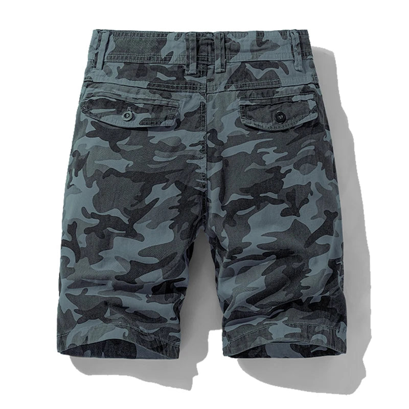 Summer Men Cotton Camouflage Shorts Man Bermuda Cargo Tactic Classic Shorts Men Multi Pocket Fashion Outwear Short Pants Trouser