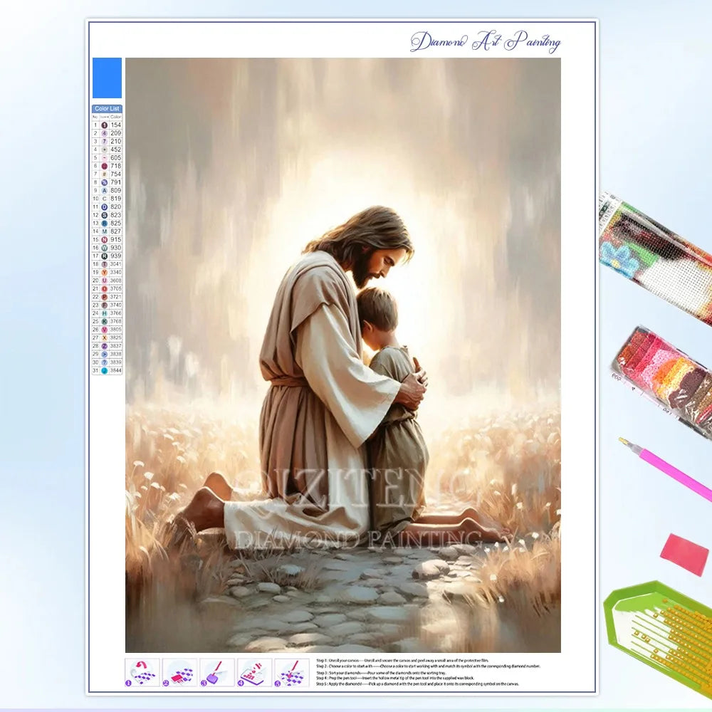 Jesus Christ Diamond Art Painting Christian Jesus Portrait Full Diamond Mosaic Embroidery DIY Home Decor Gift New Arrivals