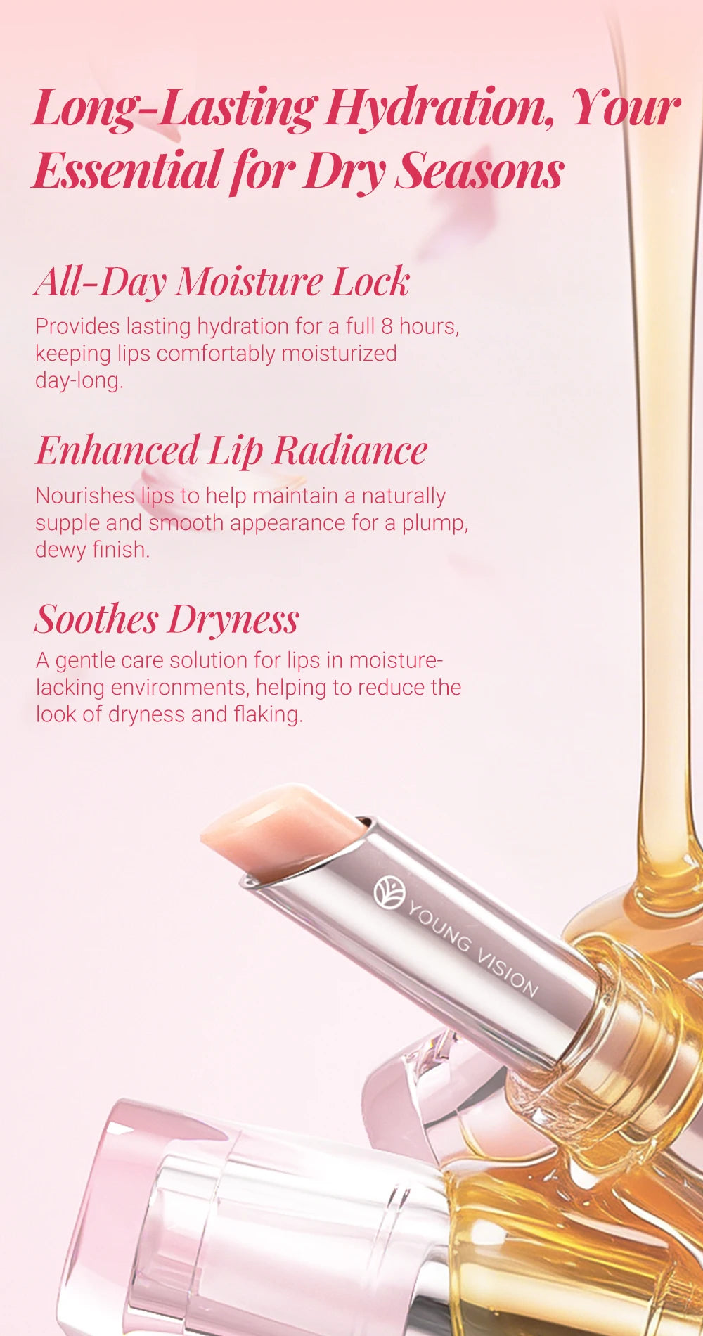 5 Colors Nourishing Light Lipstick Long Lasting Colors Easy to Apply Lip Moisturizing lip balm lip care