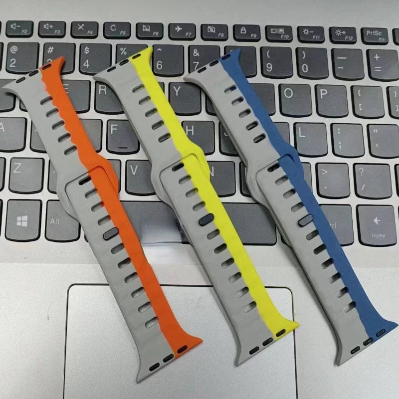 soft Silicone Strap for Apple Watch Ultra/2/3 49mm Serise 11 10 9 8 7 45mm 41mm 46mm 42mm Bracelet iWatch 6 5 4 3 Se/3 44mm 40mm