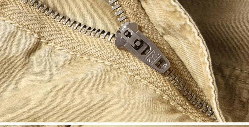 Spring Summer Men's Casual Fashion Work Pants Cuffed Multiple Pockets Slim Fit Youth Leisure Trousers Trendy Brand