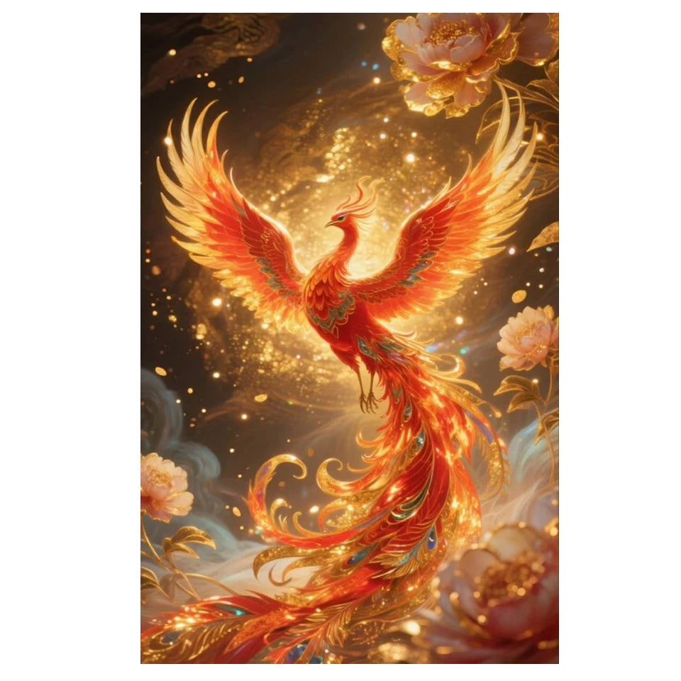 New Arrivals Diamond Painting Animal Full Diy Mosaic Embroidery Phoenix Fantasy Art Gift Set Home Decor Rhinestone Pictures