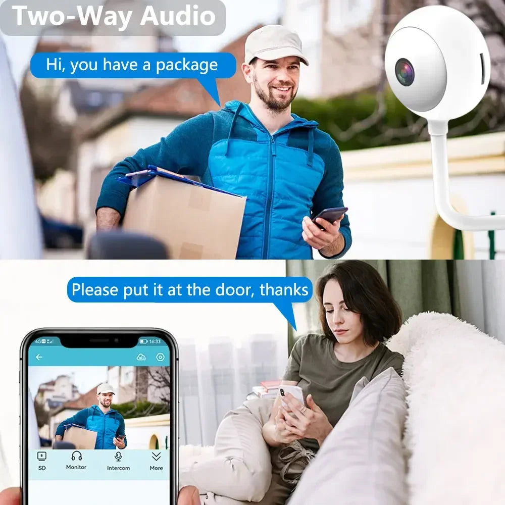 Tuya Smart USB Light Bulb Mini Wifi Camera Indoor 2K 5MP Security Camera for Baby Monitor Auto Tracking Wireless IP Surveillance