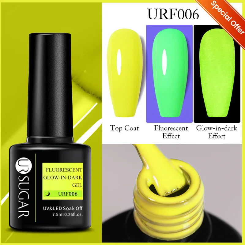 UR SUGAR 1-step Gel Polish 12ML Glitter Nail Spring Summer White Nude Pink Gel Nail Polish 3 IN 1 No Need Base Gel and Top Coat