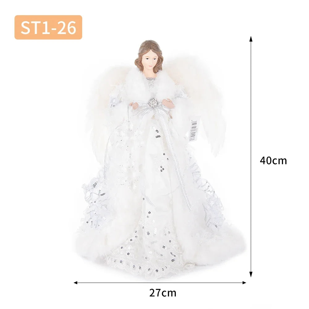 New Arrivals Angel Doll Figurine Christmas Ornaments Crafts with Wing Home Natal Decorations Festive Birthday For Kid Decor