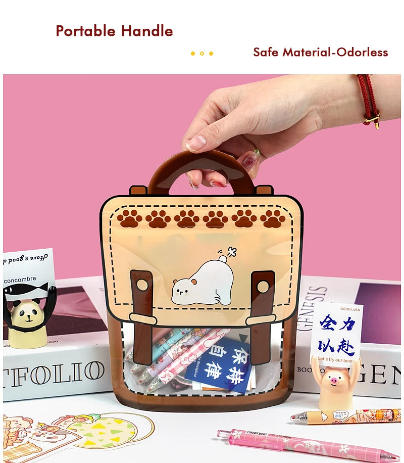 20/50PCS Children's Day Portable Seal Bag New Cartoon Schoolbags Shape Cookie Candy Bags For Kids Birthday Graduation Party Gift
