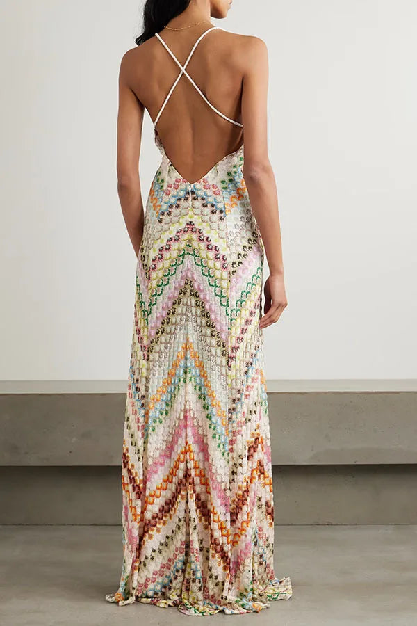 Spring Summer Female Boho Maxi Dresses Retro Sleeveless Women Holiday Long Skirt Sexy Deep V Neck Casual Party Dress Streetwear