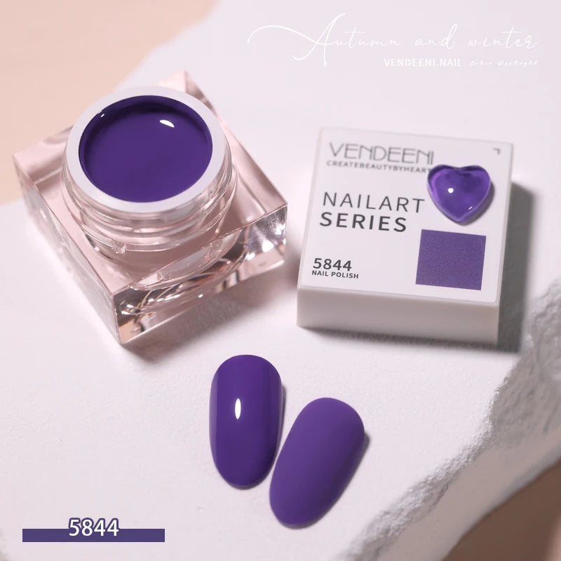 Vendeeni 58 Colors Japanese-style Pure Color Gel Nail Polish Summer Colorful UV LED Soak Off Gel Varnish Nail Art Gel Lacquer