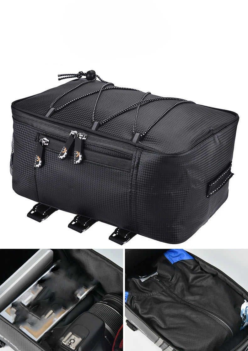 Bicycle Piggyback Bag Rear Seat Bag Storage Storage Box Bicycle Rear Shelf Pannier Bag Waterproof Bag Riding Supplies Equipment