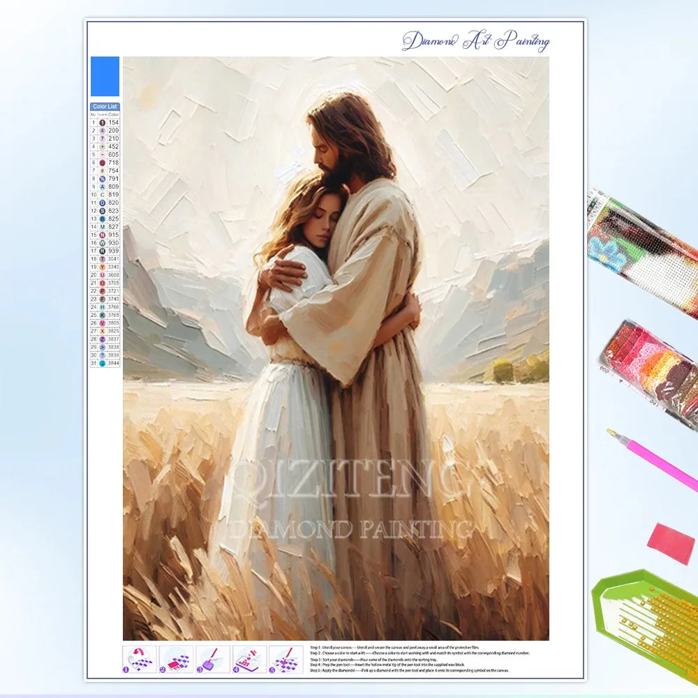 Jesus Christ Diamond Art Painting Christian Jesus Portrait Full Diamond Mosaic Embroidery DIY Home Decor Gift New Arrivals