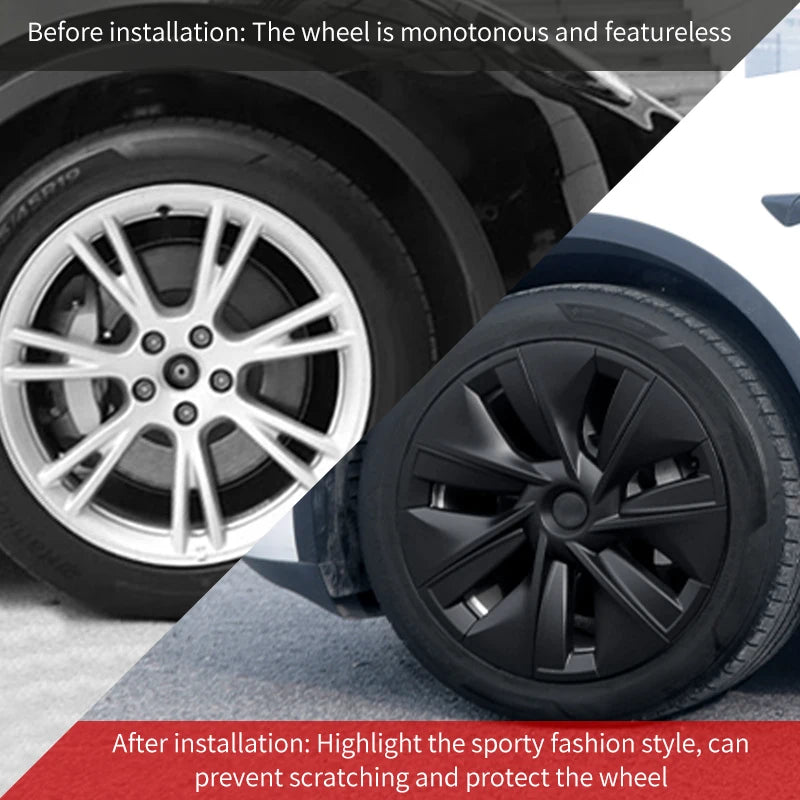 Hubcaps Design for Tesla Model Y 2020-2024 19Inch Gemini Wheel Cover Cap Automobile Cover Wheel Cover Replacement Accessories