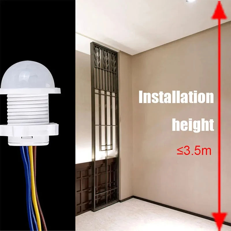 6PCS Infrared Body Sensor Switch 110V 220V Automatic Induction Switch PIR Sensor Detector Switch For Ceiling Lamp LED Lighting
