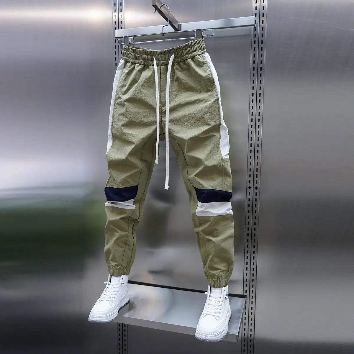 Splicing Color Summer Thin Slim Fit Men's Casual Harem Pants Classic Fashion Clothing Aesthetic Designer Original Male Trousers