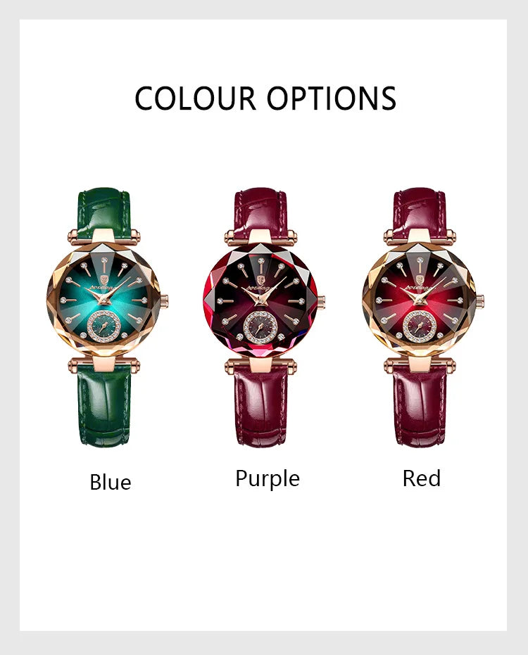 POEDAGAR Top Exquisite Elegant Watches For Women Waterproof Leather High Quality Original Woman's Watch Quartz Ladies Wristwatch