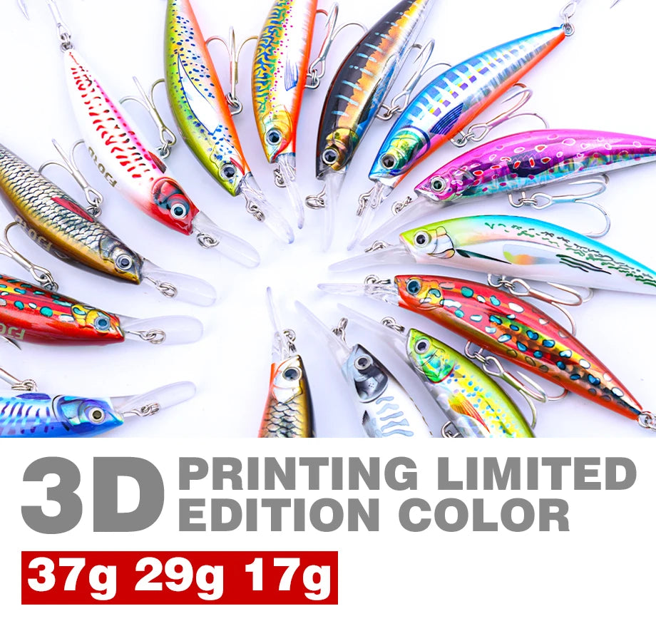 FJORD 37g 29g 17g Fishing Lures 3D Printing Limited Edition Color Sea Hard Baits Minnow Lures new arrivals 2025Baits Items