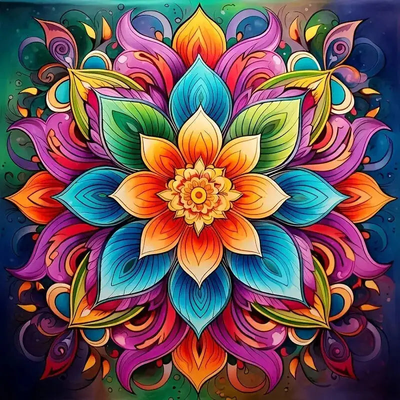 Huacan Flower Diamond Paintings Mandala New Arrivals 2025 Mosaic Geometric Diamond Embroidery Kits Home Decoration