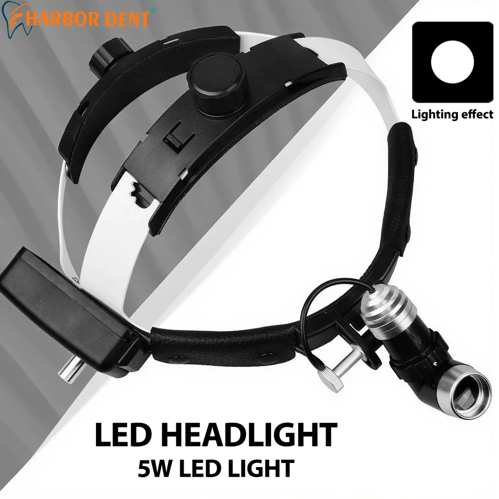 Dental Head-Mounted Headlights 5W LED Adjustable Brightness Surgical Head Light Lamp Dentistry Lab Equipments