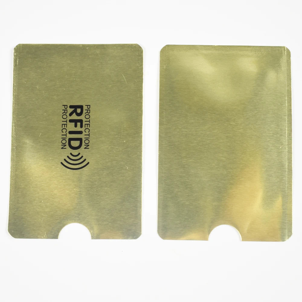 10Pcs/Lot Rfid NFC Blocking Anti Scan ID Case Protection Credit Bank Card Holder Aluminium