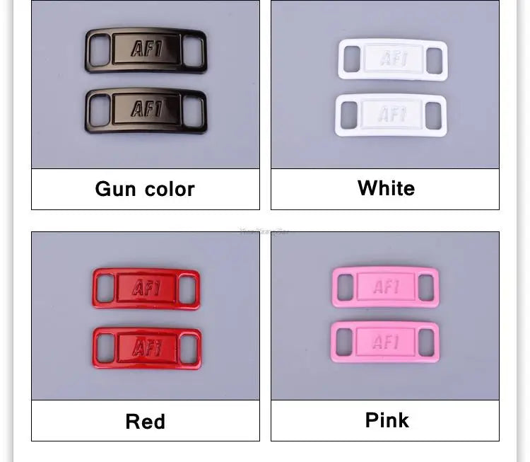 1Pair AF1 Diamond Shoe Charms Fashion Laces Buckle Quality Metal Shoelaces Decorations Chapa Air Force One Shoes Accessories