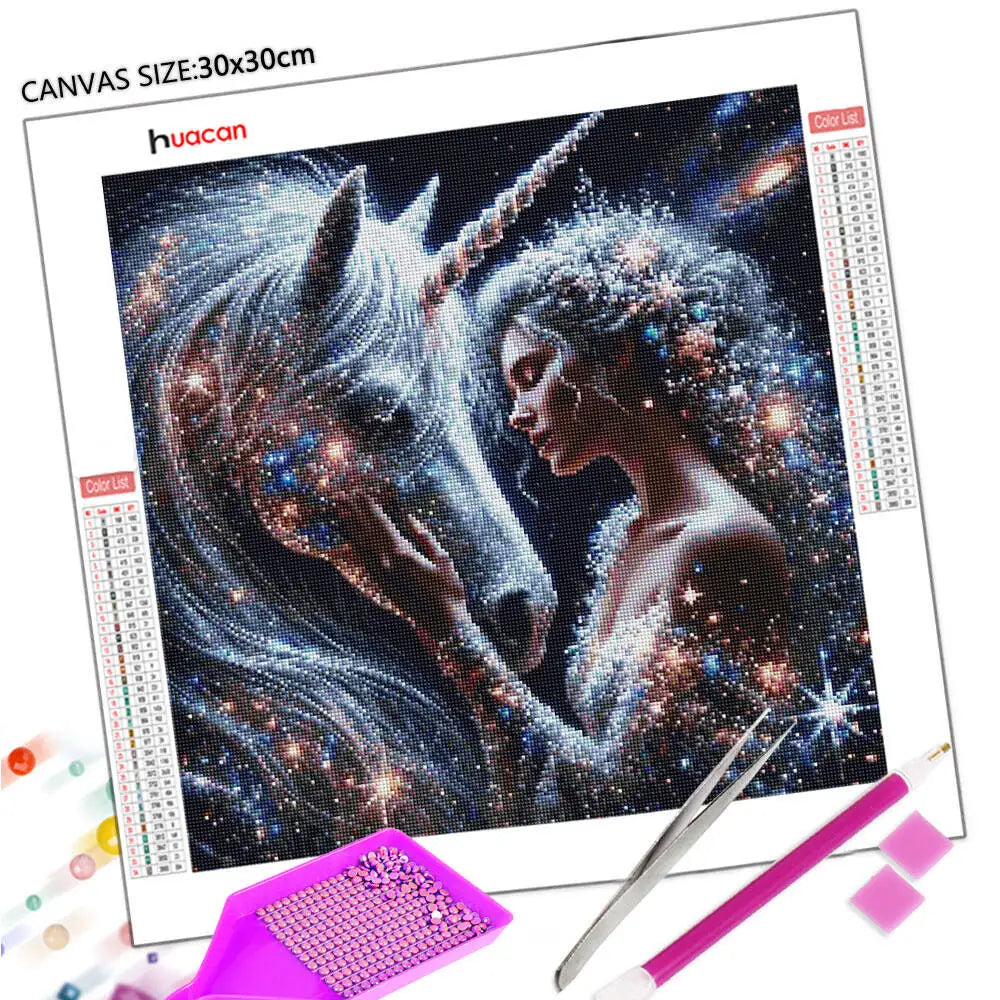 Frameless, 5D DIY Unicorn Fairy Diamond Painting Universe New Arrivals 2025 Diamond Mosaic Handmade Gift Rhinestone Pictures