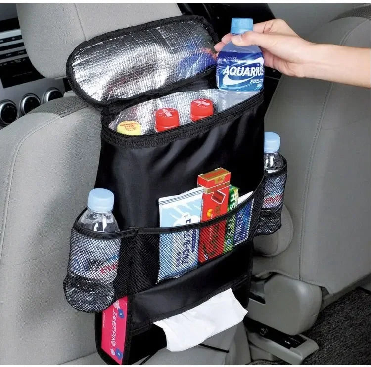 Hot Car Accessories Thermal Food Organizer Summer bottle Cooler Bag Fruit Cans Sundries Storage Back Seat Ice Pack Foldable