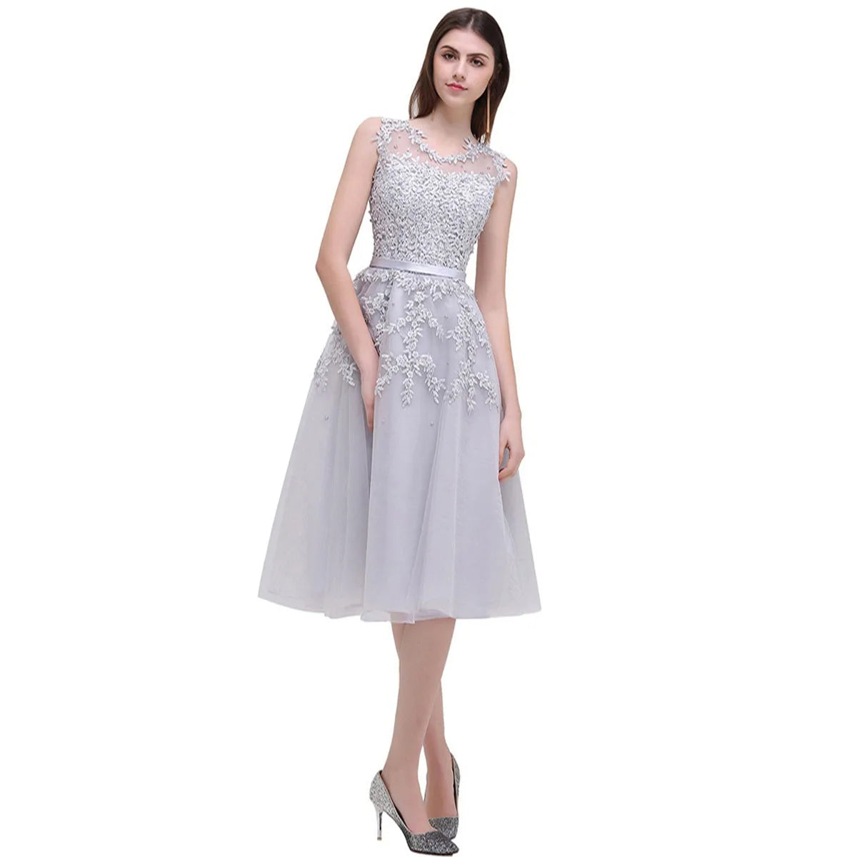 Embroidery Lace Beading Chiffon Long Evening Dresses for Women Summer 2024 Elegant Sexy Perspective Birthday Wedding Party Dress