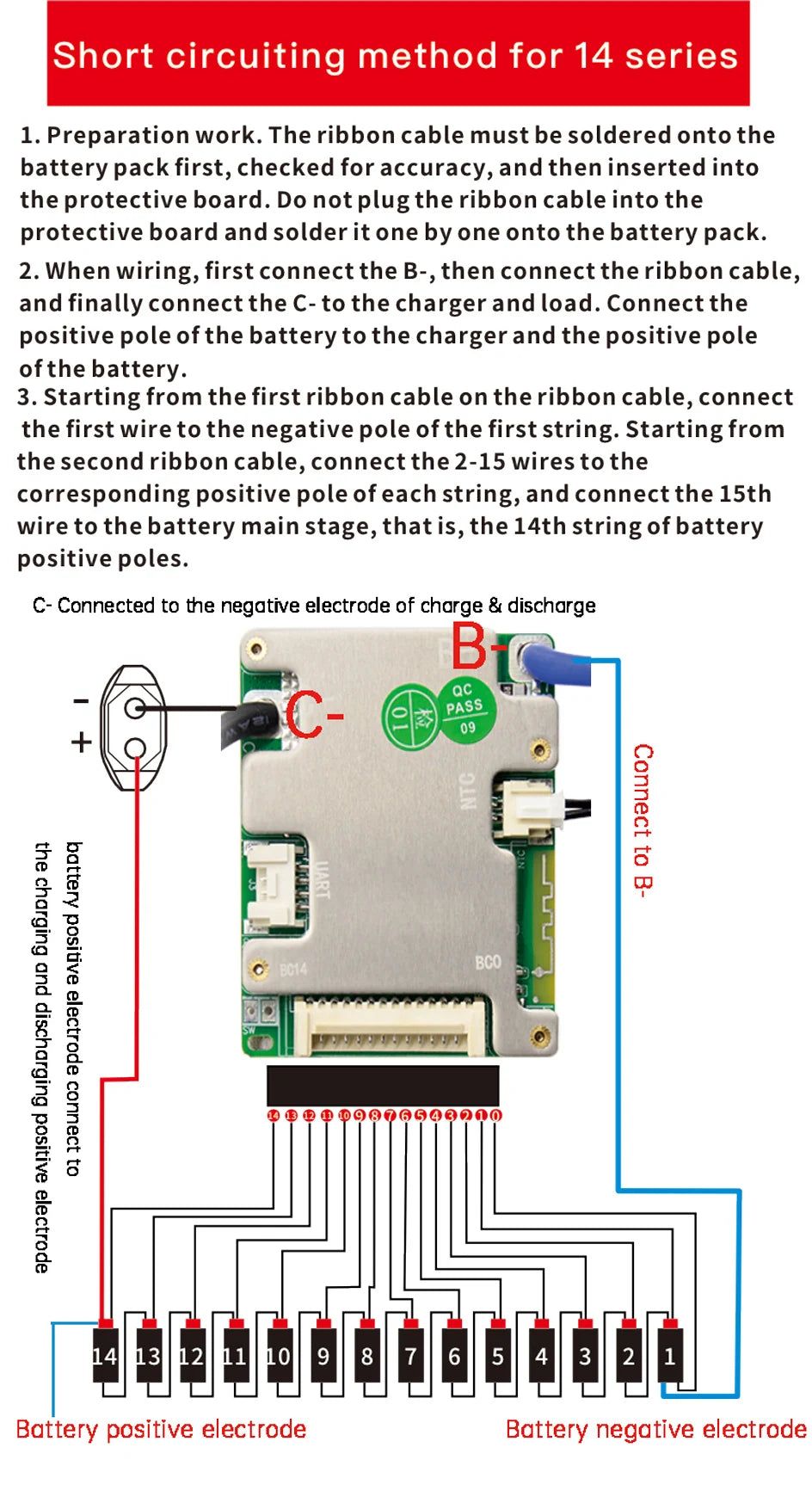 JiaBaiDa Automized Identify 7s-14s 7S 8S 9S 10S 11S 12S 13S 14S 20A 30A 40A 50A LFP NMC Smart BMS 24V 36V 48V
