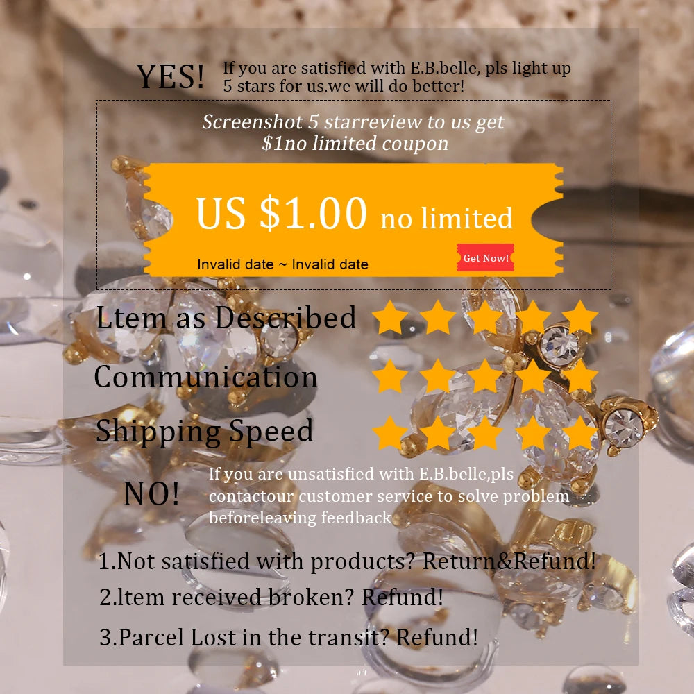 E.B.belle Knot Design Stainless Steel Hoop Earrings For Women Minimalist 18K Gold Plated Round Loop Hoop Earring Jewery For Lady