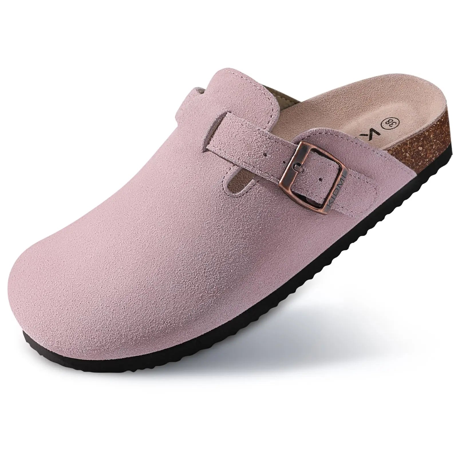 Comwarm Soft Cork Slippers For Women Classic Platform Clogs Slippers Open-Toe Flats Sandals Trendy Slip-on Mules And Beach Shoes