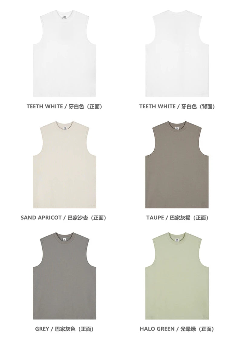 ZODF Trendy 2024 Men Quick Dry 230gsm Tank Tops Unisex Women Summer Breathable Cool Feeling Loose Sleeveless Tees Vest HY0772