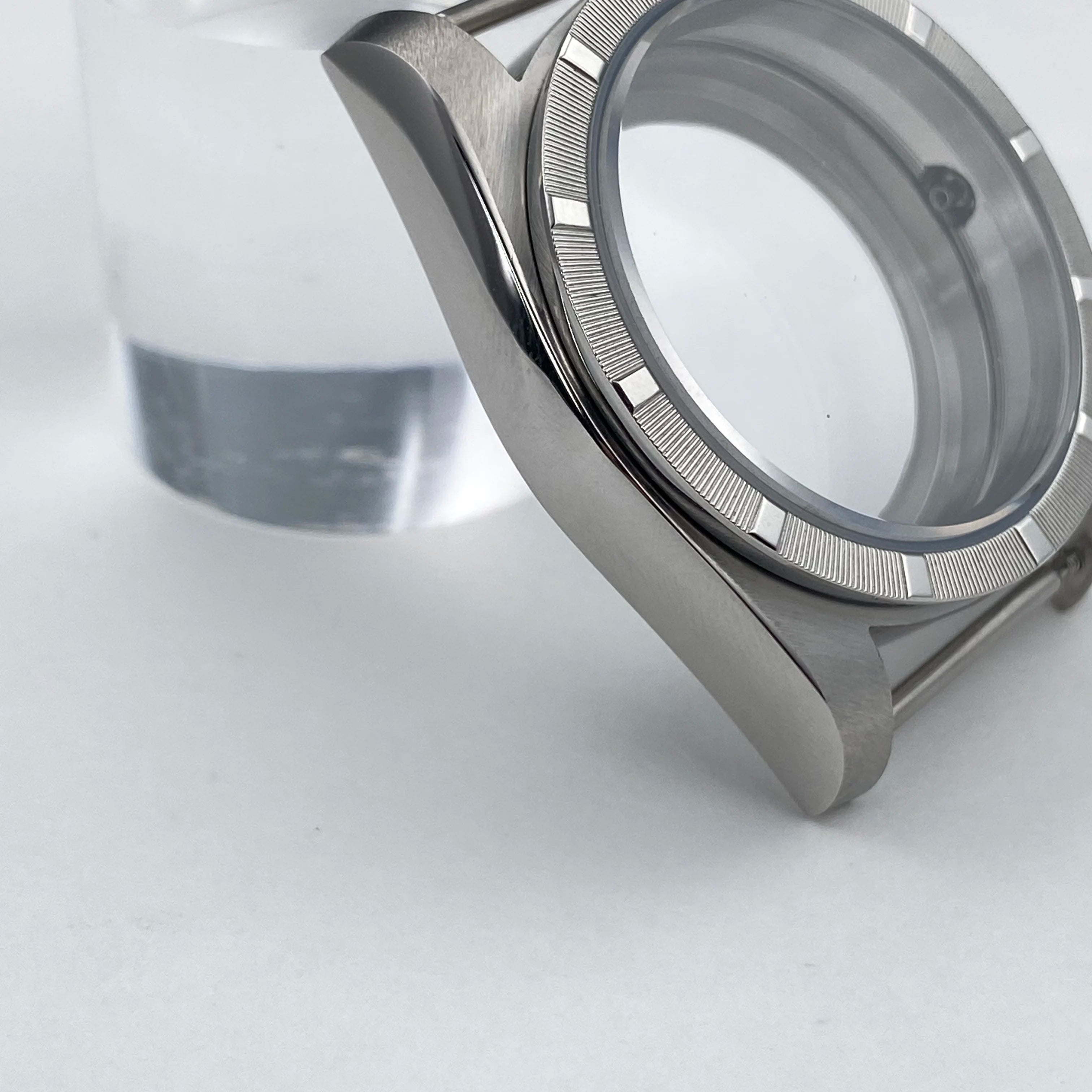 New arrivals 36mm watch case Engine Turned BEZEL for AK Parts Replacemet Fits 28.5mm Dial NH35/36 Movement Modification Parts