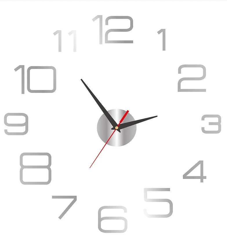 2023 Modern Design Large Wall Clock 3D DIY Quartz Clocks Fashion Watches Acrylic Mirror Stickers Living Room Home Decor Horloge