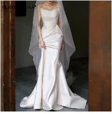 Luxury French Trailing Sequined Bride Wedding Dress Sexy Ball Gown Wedding Evening Party Summer Dress Women Formal vestidos