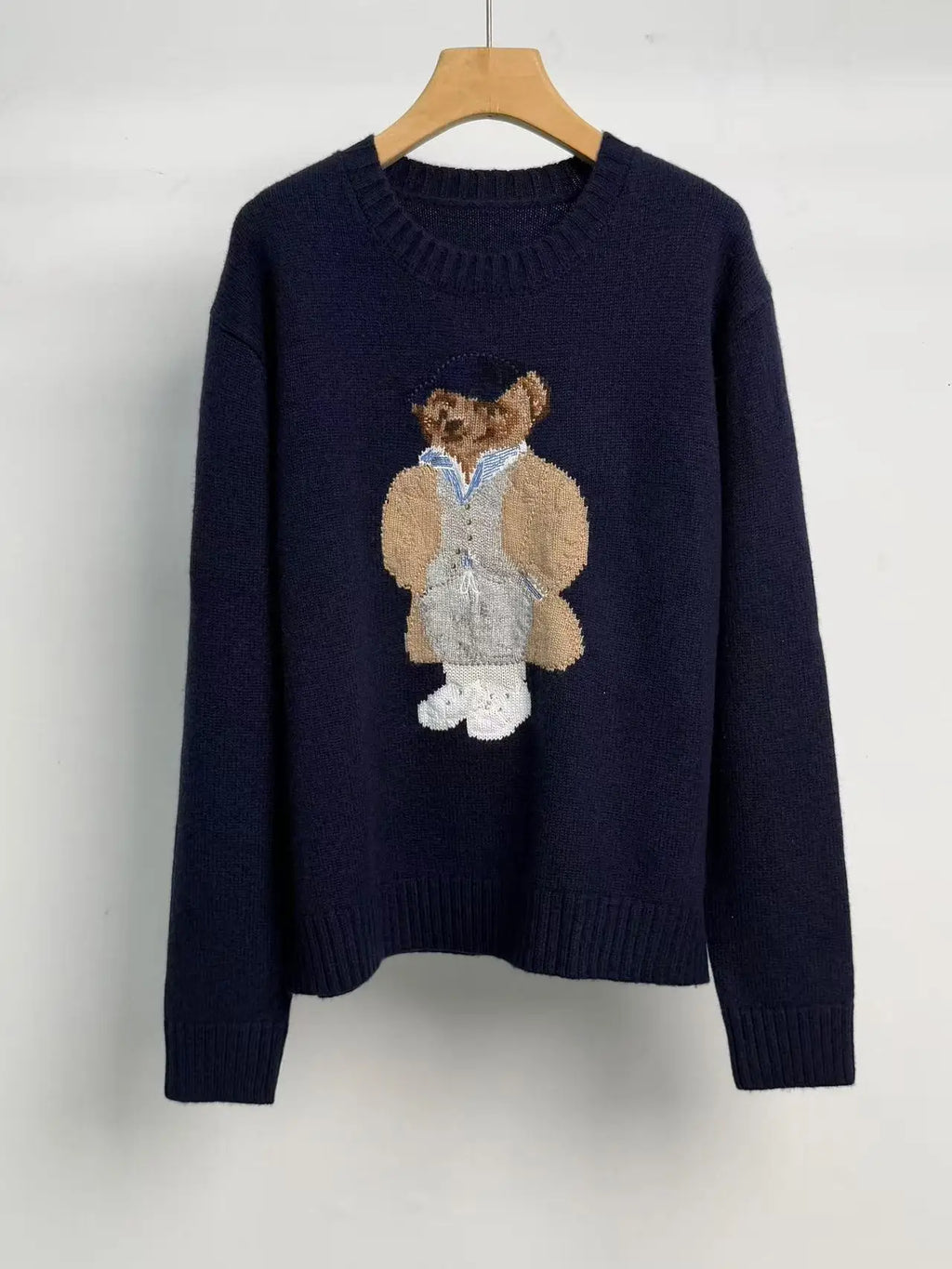 2025 New Autumn/Winter Women's Sweater High Quality Fashion Exquisite Cartoon Jacket  RL Teddy Bear 90% Wool+10% Cashmere Hoodie