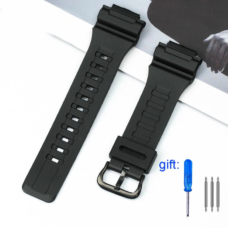 Silicone Watchband for Casio AQ-S810w 800 W-735H TRT-110H AEQ-110w AE-1000W W-735H SGW-300H MRW-200H F-180WH Watch strap