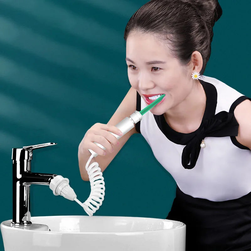 Dental Water Flosser Faucet Oral Irrigator Floss Dental Irrigator Portable Dental Water Jet Teeth Cleaning Mouth Washing Machine