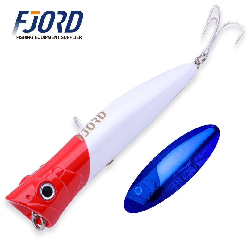 FJORD 180mm 80g Popper Hard Baits Swimbait Big Eye Fish Bait Lures New Arrivals 2025 Fishing Surface Walker Fishing Accessories