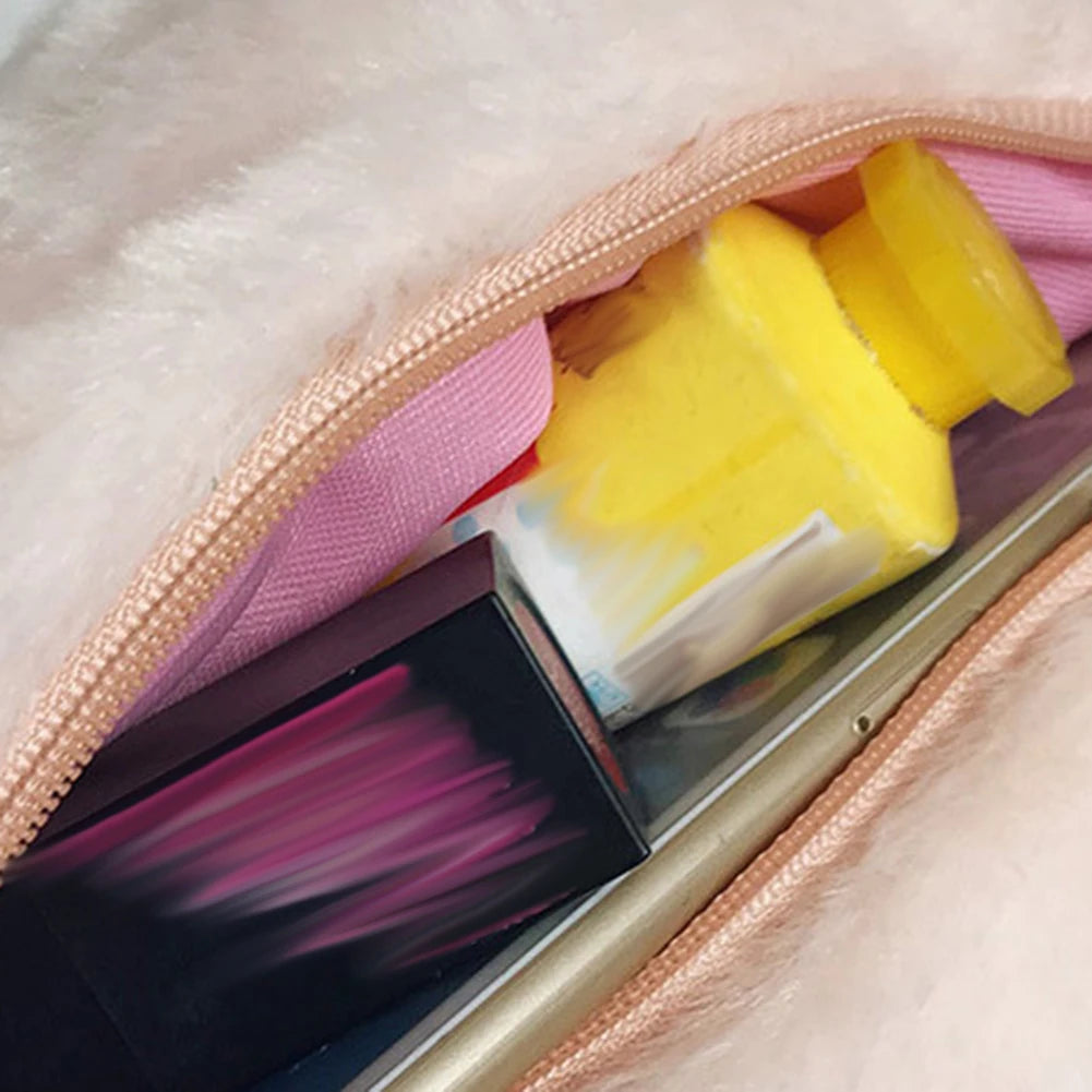 Pink Piglet Plush Bag Korean Version Large Capacity Lady Shoulder Bag Cartoon Ins Cute Doll Messenger Bag Handbags Crossbody
