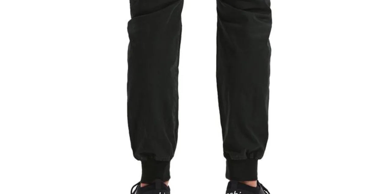 Spring Summer Men's Casual Fashion Work Pants Cuffed Multiple Pockets Slim Fit Youth Leisure Trousers Trendy Brand