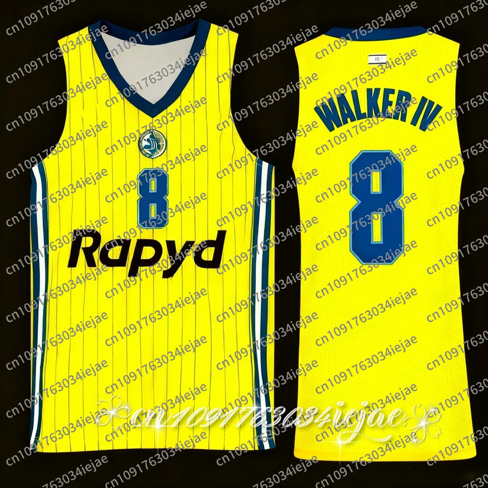25/26 New Arrivals Lsraeli Adult Men's Basketball Vest Maccabi Tel Aviv Basketball Jersey Kids Basketball Training Uniform