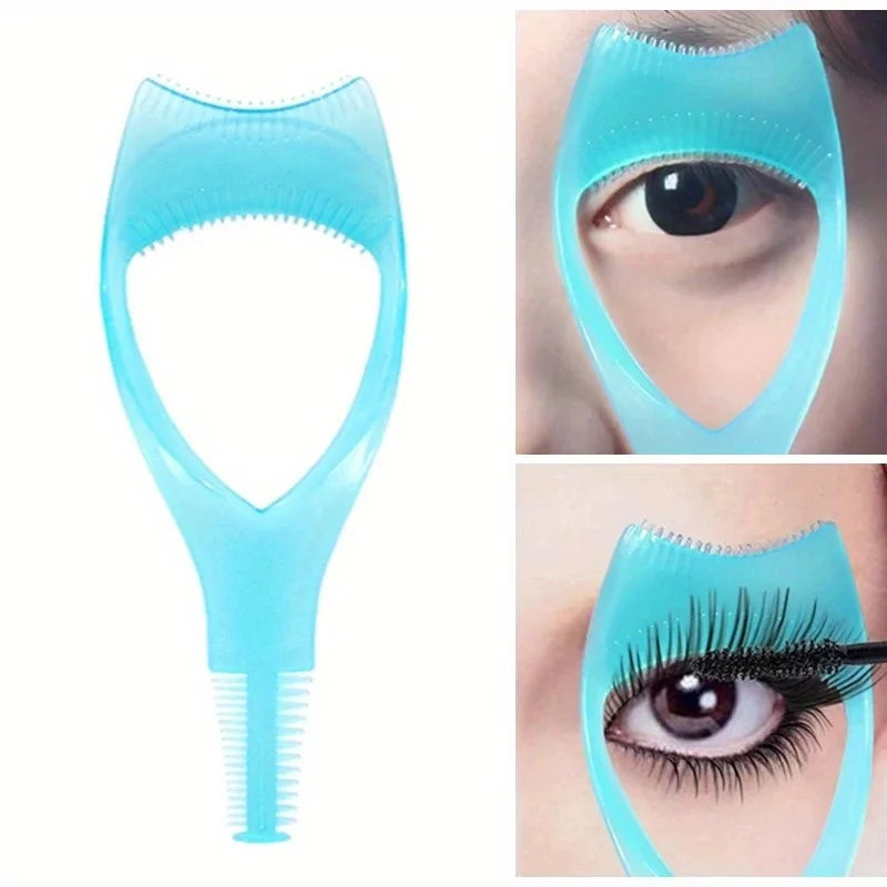 3-in-1 Novelty Applicator Brush Mascara Guide - Multifunction Eyelash Styling, Curling, and Defining - Easy to Use