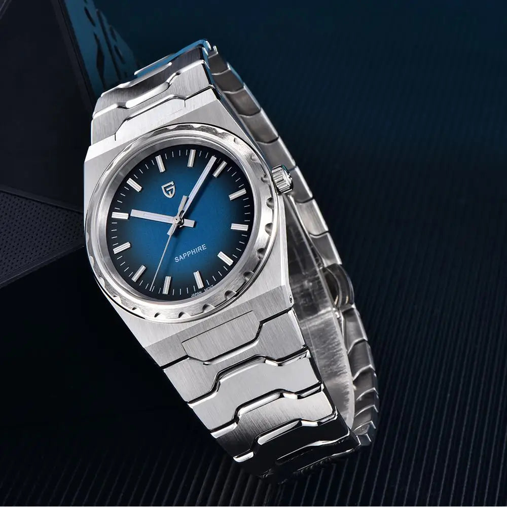 2025 V2 PAGANI DESIGN 222 men's Quartz Watch VJ21 37MM Sapphire Stainless steel Waterproof luminous Watches for men PDYS020