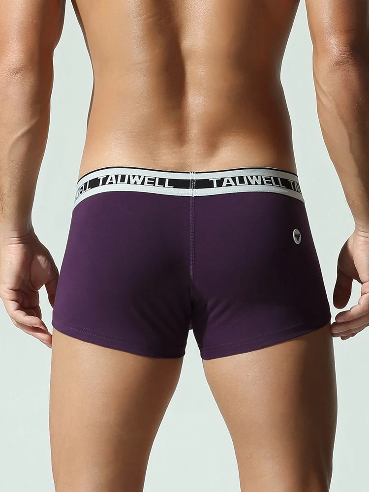 TAUWELL Low-Waist Buttoned Boxer Shorts for Men with U Convex Pouch Sexy Male Panties New Arrivals Comfortable Underwear
