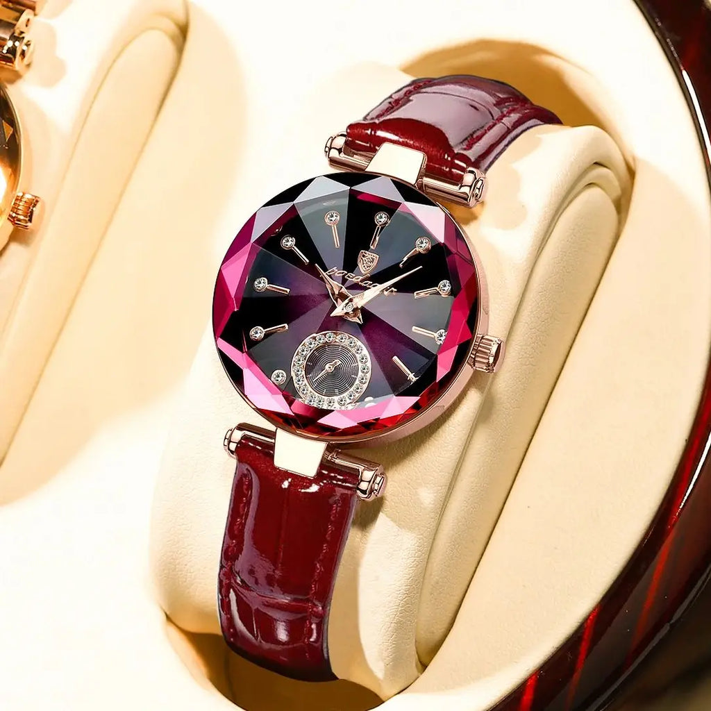 POEDAGAR Top Exquisite Elegant Watches For Women Waterproof Leather High Quality Original Woman's Watch Quartz Ladies Wristwatch