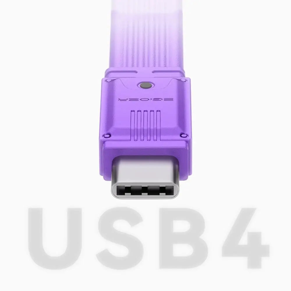 كابلات هاتف TPE USB 4 خفيفة الوزن كابل بيانات مزدوج الرأس من النوع C كابل بيانات من C إلى C PD 240 واط خط نقل بيانات محور لابتوب