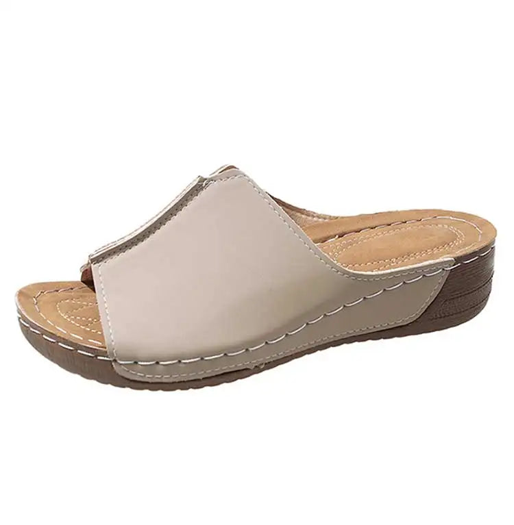 Women's Sandals 2025 Summer Shoes Women Soft Heels Sandals Low Platform Slippers Summer Sandalias Mujer Indoor Outdoor Footwear