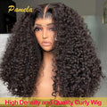 400% High Density Deep Curly 13x4 Transparent Lace Frontal Wigs For Women Glueless Wig Human Hair Preplucked Ready To Wear