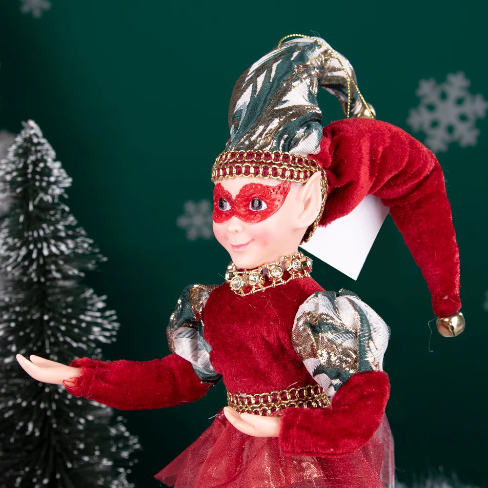 New Arrivals Christmas Decor Handmade New Year Decor Hanging Sitting Elf Plush Doll Christmas Tree Hanging Ornament Xmas Gift