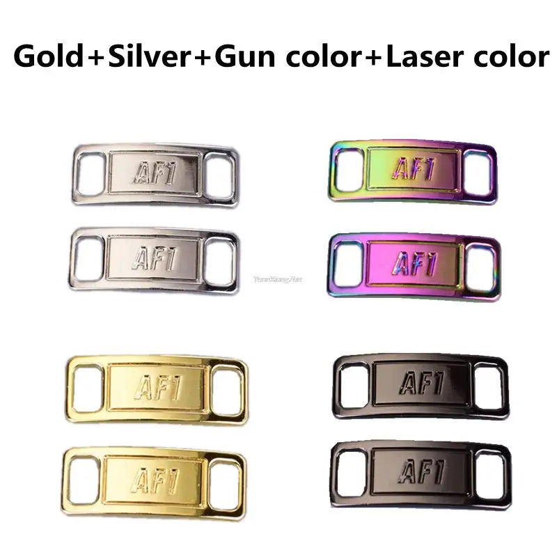 1Pair AF1 Diamond Shoe Charms Fashion Laces Buckle Quality Metal Shoelaces Decorations Chapa Air Force One Shoes Accessories